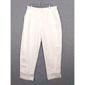 Ruby Rd Pants Womens 16 White Linen Blend Fully Lined Dressy Resort Quiet Luxury